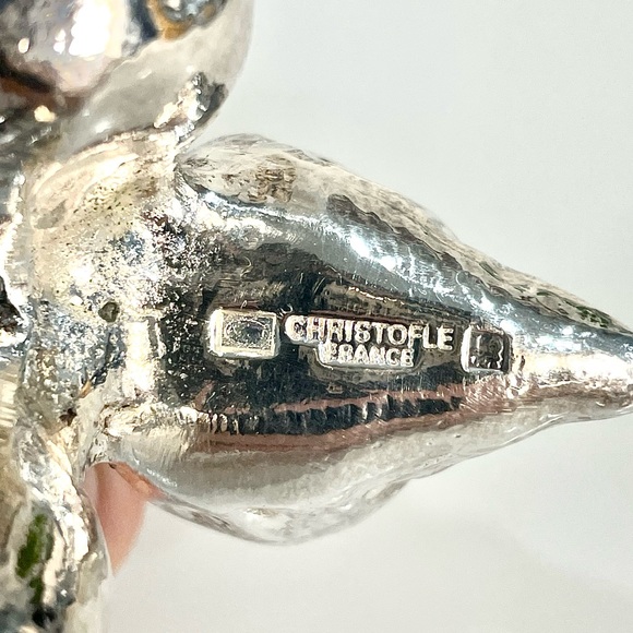 Antique Christofle Silver Plated Bronze Carrots Bud Vases-Lot of 2  three beets - Picture 3 of 5